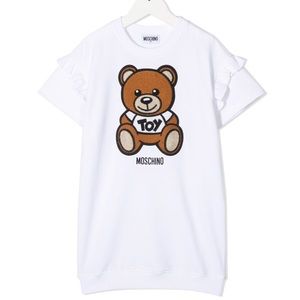 Moschino Teddy bear T-shirt white dress.